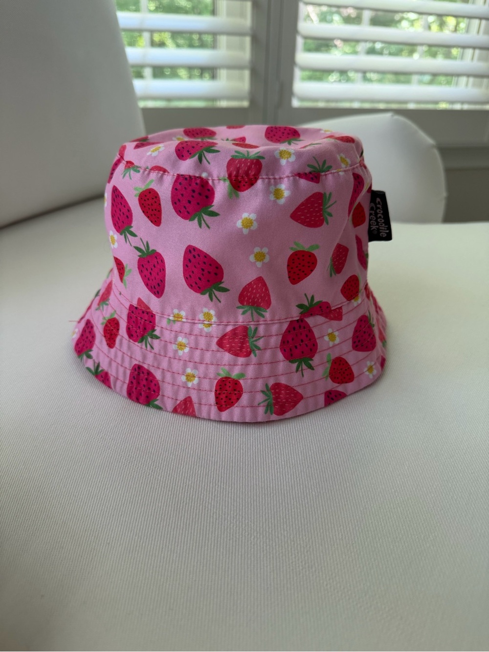 Nordstrom Pink Strawberry Print Kids Bucket Hat